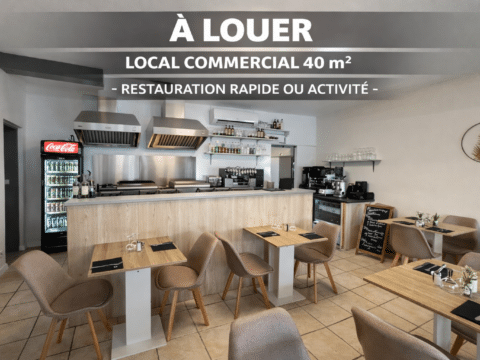 LOCAL 40M2 + TERRASSE COUVERTE 16M2