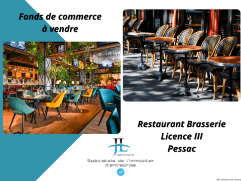 Fonds de commerce Brasserie Licence 3 Pessac Centre