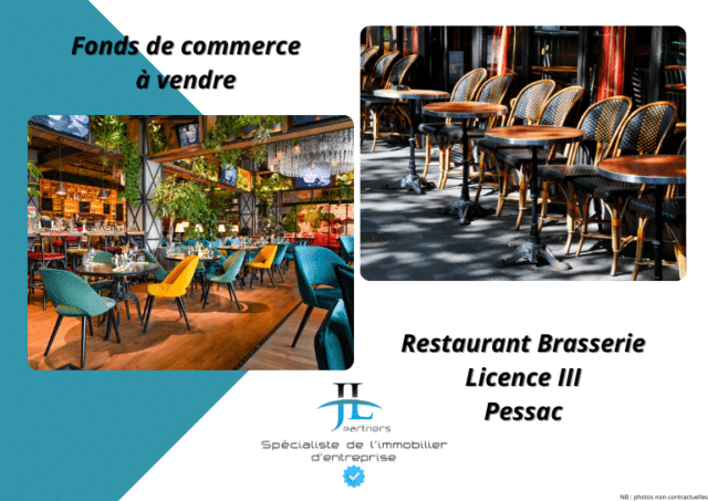 Fonds de commerce Brasserie Licence 3 Pessac Centre