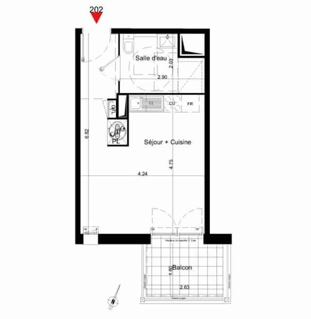 Appartement T1 avec balcon – La Teste-de-Buch