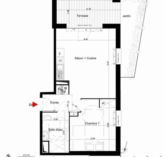 Appartement T2 avec terrasse et jardin – La Teste-de-Buch