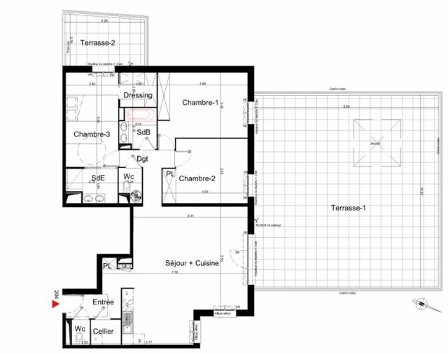 Appartement T4 avec grande terrasse – La Teste-de-Buch