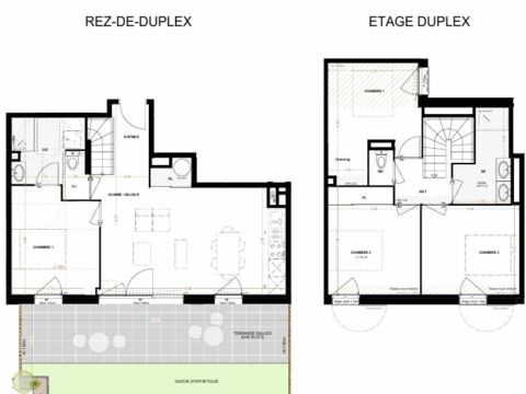 Appartement T5 duplex avec terrasse – Talence