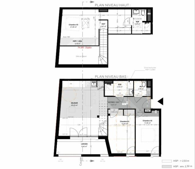 Appartement T4 Duplex avec loggia – Biganos