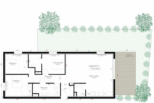 Appartement T4 avec jardin et terrasse – Bidart