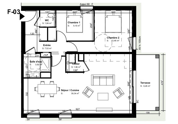 Appartement T4 avec grand jardin – Biscarrosse