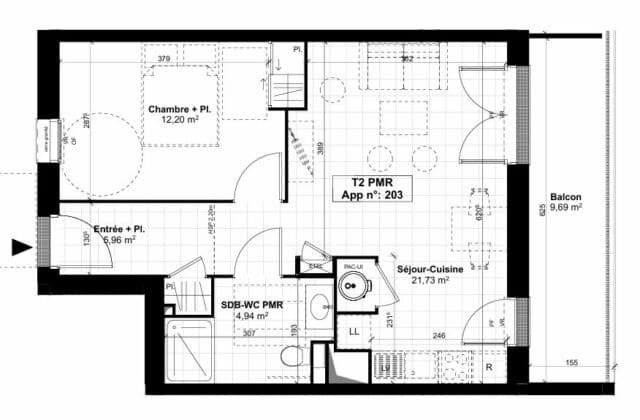 Appartement T2 avec balcon – SAINT-GEORGES-DE-DIDONNE