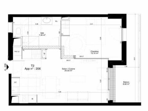 Appartement T2 avec balcon – Mérignac