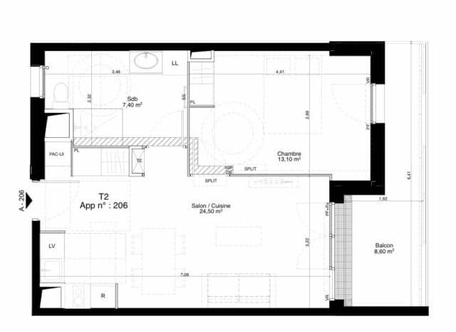 Appartement T2 avec balcon – Mérignac
