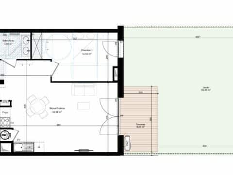 Appartement T3 avec jardin et terrasse – Bordeaux