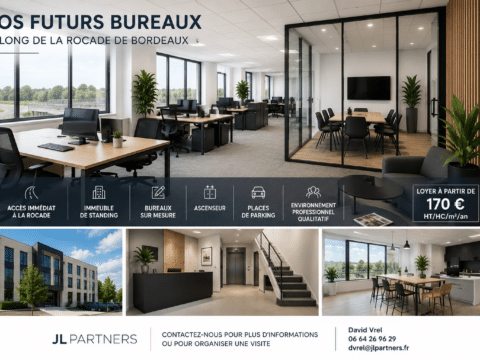 Bureaux à LOUER – Long de la rocade de Bordeaux 
