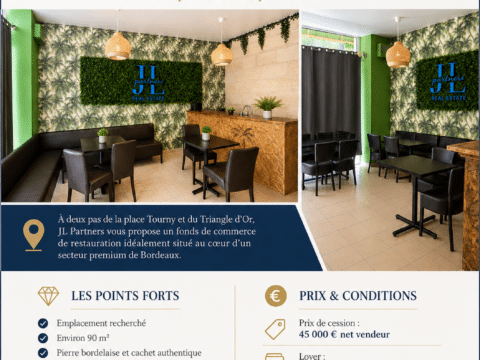 Fonds de commerce Restaurant à 2 pas de place tourny